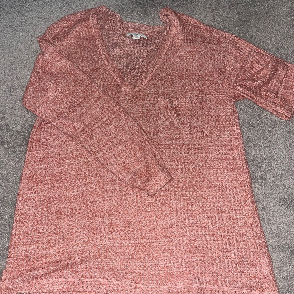 Pink marbled long sleeve shirt